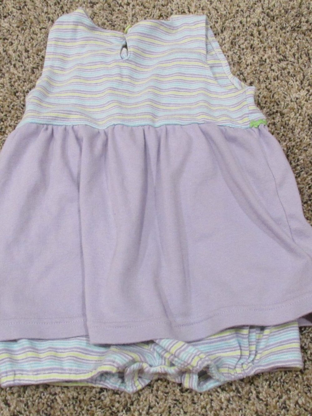 Hearts &‎ Flowers Sleeveless Romper Toddler Girls Size 24M Purple Striped Floral - Picture 5 of 6